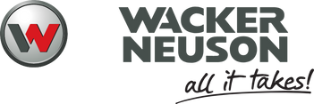 the wacker neuson logo with the words all it takes